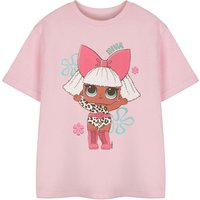 LOL Surprise Girl's Diva Short Sleeved T-Shirt | Girls Pink | Officially Licensed Merch | Size: 3-4 Years