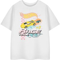 Hot Wheels Girl's Kids Short Sleeved T-Shirt (White) in White | Size: 9-10 Years