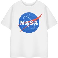 NASA Kids Short Sleeved T-Shirt (White) in White | Size: 7-8 Years