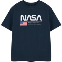 NASA Kids Short Sleeved T-Shirt (Navy) in Blue | Size: 5-6 Years