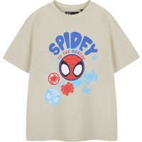 Spider Man Boy's Kids Short Sleeved T-Shirt (Oatmeal) in Beige | Size: 7-8 Years