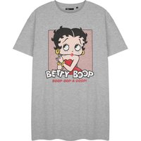 Betty Boop Women's Short Sleeve Nightdress | Grey Marl | Official Merch | Size: Small