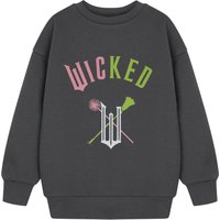 Wicked Girl's Kids Sweatshirt (Charcoal) in Grey | Size: 11-12 Years