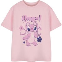 Disney Girl's Kids Short Sleeved T-Shirt (Pink) in Pink | Size: 9-10 Years
