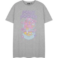 Polly Pocket Women's Short Sleeve Nightdress | Grey Marl | Official Merch | Size: Medium