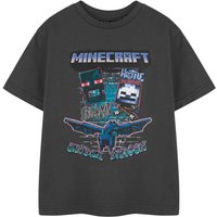 Minecraft Boy's Ender Dragon Short Sleeved T-Shirt | Boys Grey | Officially Licensed Merch | Size: 3-4 Years