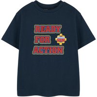 Fireman Sam Boy's Kids Short Sleeved T-Shirt (Navy) in Blue | Size: 5-6 Years