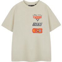 Disney Boy's Short Sleeved T-Shirt | Boys Oatmeal | Official Merch in Beige | Size: 3-4 Years