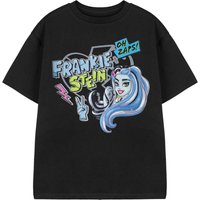 Monster High Girl's Frankiestein Short Sleeved T-Shirt | Girls Black | Officially Licensed Merch | Size: 3-4 Years