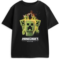 Minecraft Boy's Photographic Creeper Short Sleeved T-Shirt | Boys Black | Officially Licensed Merch | Size: 3-4 Years
