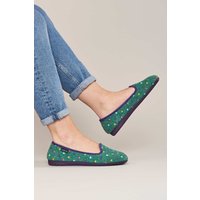 Moshulu Women's 'Amaretti' Ballerina Slippers in Jade | Size: 7