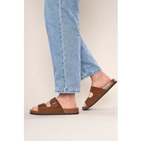 Munich Suede Suede Cork Mule Sandals
