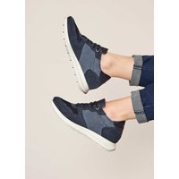 Moshulu Women's 'Teresa' Lace Up Mesh Panel Trainers in Indigo | Size: 5