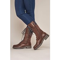 Helga Mid Calf Lace Up Boot