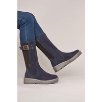 Moshulu Women's Rannoch' Mid Calf Boots in Indigo | Size: 6.5