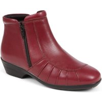 Pavers Women's Burgundy Leather Ankle Boots
