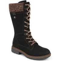 Pavers Women's Lace-Up Calf Boots in Black | Size: 7