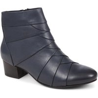 Pavers Women's Everyday Leather Ankle Boots in Navy | Size: 6