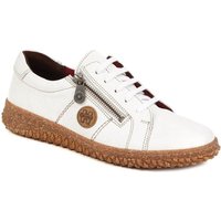 Pavers Women's Loretta Leather Trainers in White | Size: 5