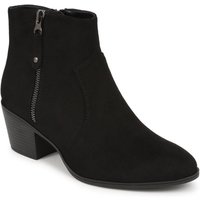 Pavers Women's Western-Heeled Ankle Boots in Black | Size: 5