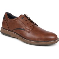 Pavers Men's Wide Fit Lace-Up Casual Shoes in Tan | Size: 9