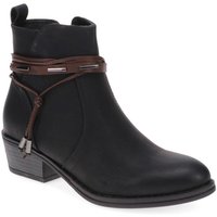 Pavers Women's Western-Heeled Ankle Boots in Black | Size: 4