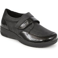 Extra Wide Touch Fasten Monk Shoes