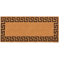 Orsina Filta Greek Key Coir Doormat in Brown | Size: Medium