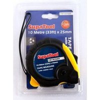 SupaTool Rubberised Tape Measure in Black