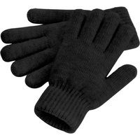 Beechfield Men's Cosy Cuffed Marl Ribbed Winter Gloves in Black