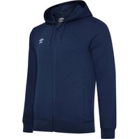Umbro Club Leisure Full Zip Drawstring Hoodie in Navy | Size: 13 Years