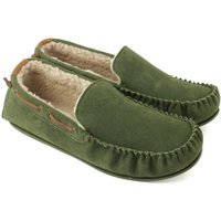 Eastern Counties Leather Men's Owen Berber Suede Moccasins in Olive | Size: 6