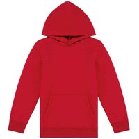 Native Spirit Plain Black Hoodie in Red | Size: 12-14 Years