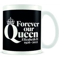 Queen Elizabeth II Forever Our Queen Mug in Black
