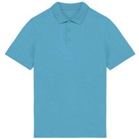 Native Spirit Men's Jersey Polo Shirt in Light Blue | Size: Small