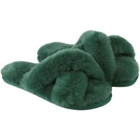 Eastern Counties Leather Women's Delilah Sheepskin Slippers in Dark Blue | Size: 4