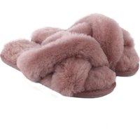 Eastern Counties Leather Women's Delilah Sheepskin Slippers in Pale Pink | Size: 6