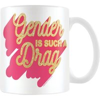 The Peach Fuzz Gender Is Such A Drag Mug in Off-White