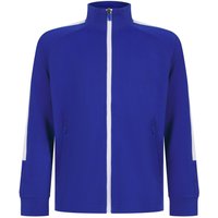 Finden & Hales Boy's Knitted Tracksuit Top in Mid Blue | Size: 3-4 Years