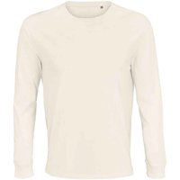 SOL'S Men's Pioneer Cotton Long-Sleeved T-Shirt in Off-White | Size: Large