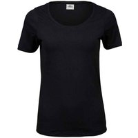 TEE JAYS Women's Stretch T-Shirt in Black | Size: Small