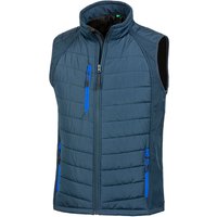 Result Men's Black Compass Padded Soft Shell Gilet in Dark Navy | Size: Small