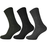 Universal Textiles Men's Wool Blend Non Elastic Top Light Hold Socks (Pack Of 3) in Green | Size: 6-11