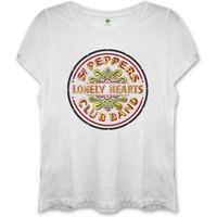The Beatles Women's Sgt Pepper Skinny T-Shirt in White | Size: Large