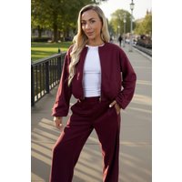 Bubble Hem Cropped Soft Bomber Jacket