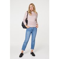 Cut Out Detail High Neck Knitted Jumper