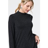 Sparkle Knit Long Sleeve High Neck Top