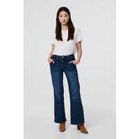 Denim Pocket Detail High Waist Jeans