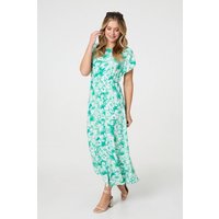 Floral Short Sleeve Maxi Dress