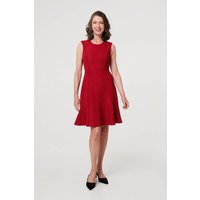 Izabel London Textured Red Skater Dress